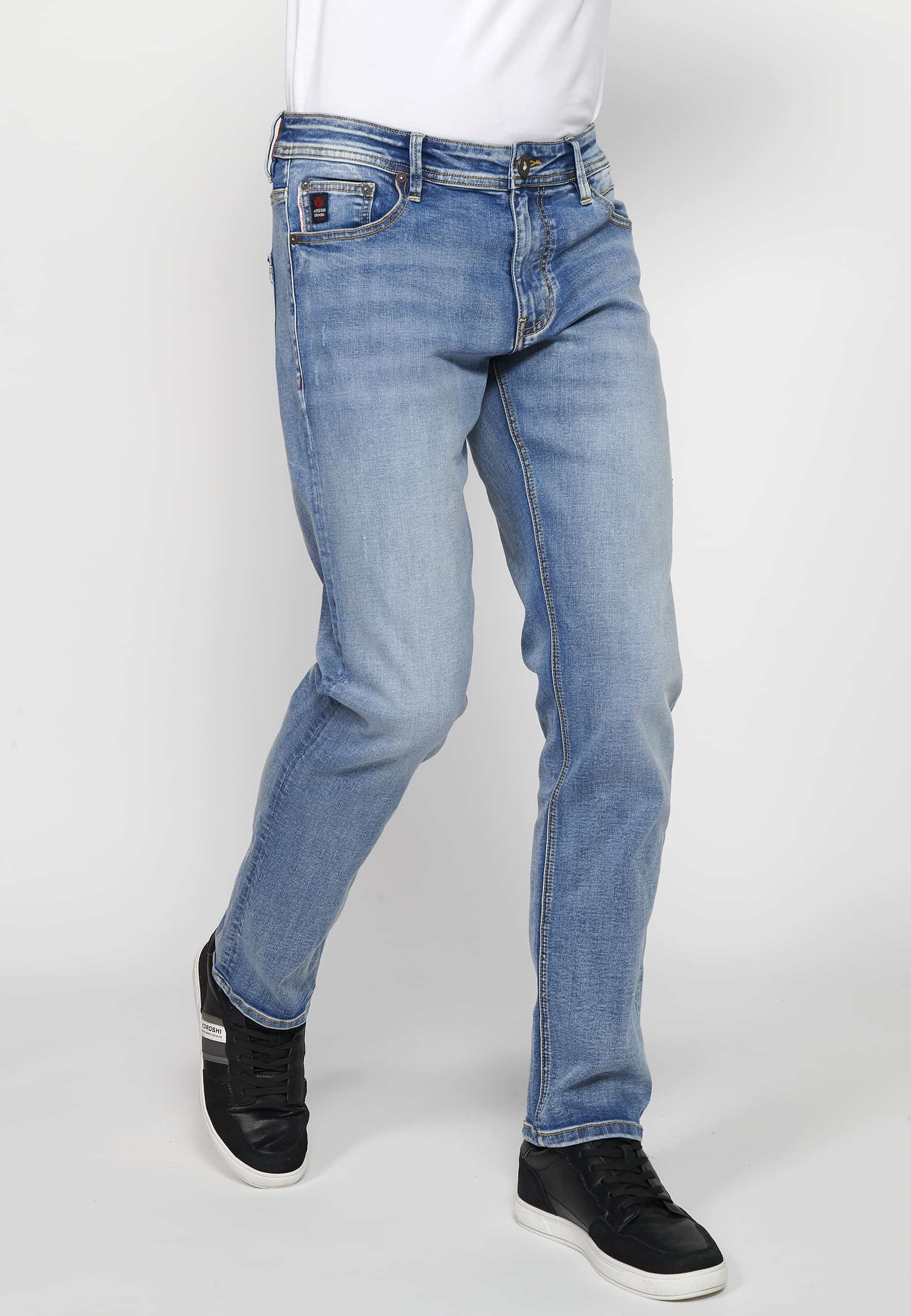 Pantalón Hombre Vaquero Azul Claro Regular Fit – Koroshi