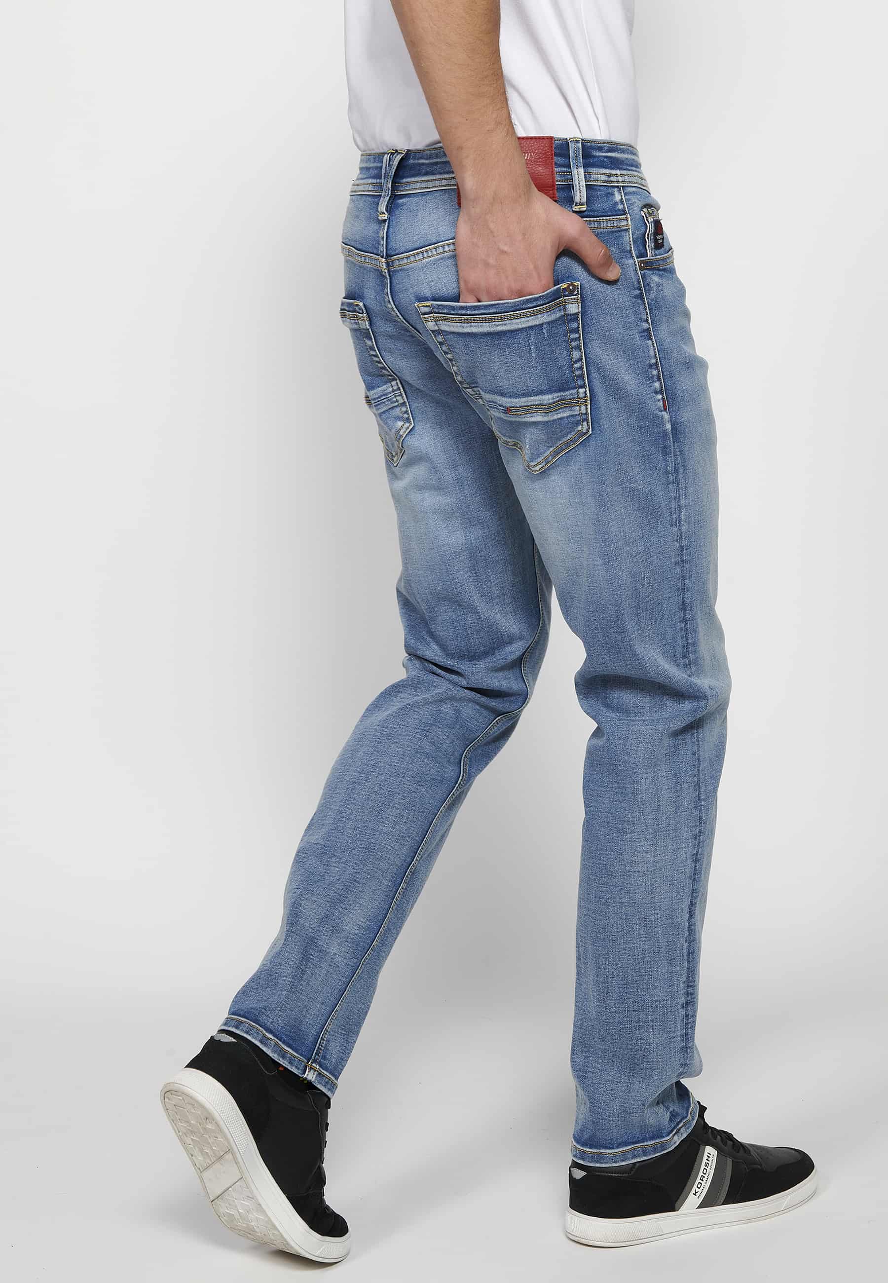 Pantalón Hombre Vaquero Azul Claro Regular Fit – Koroshi