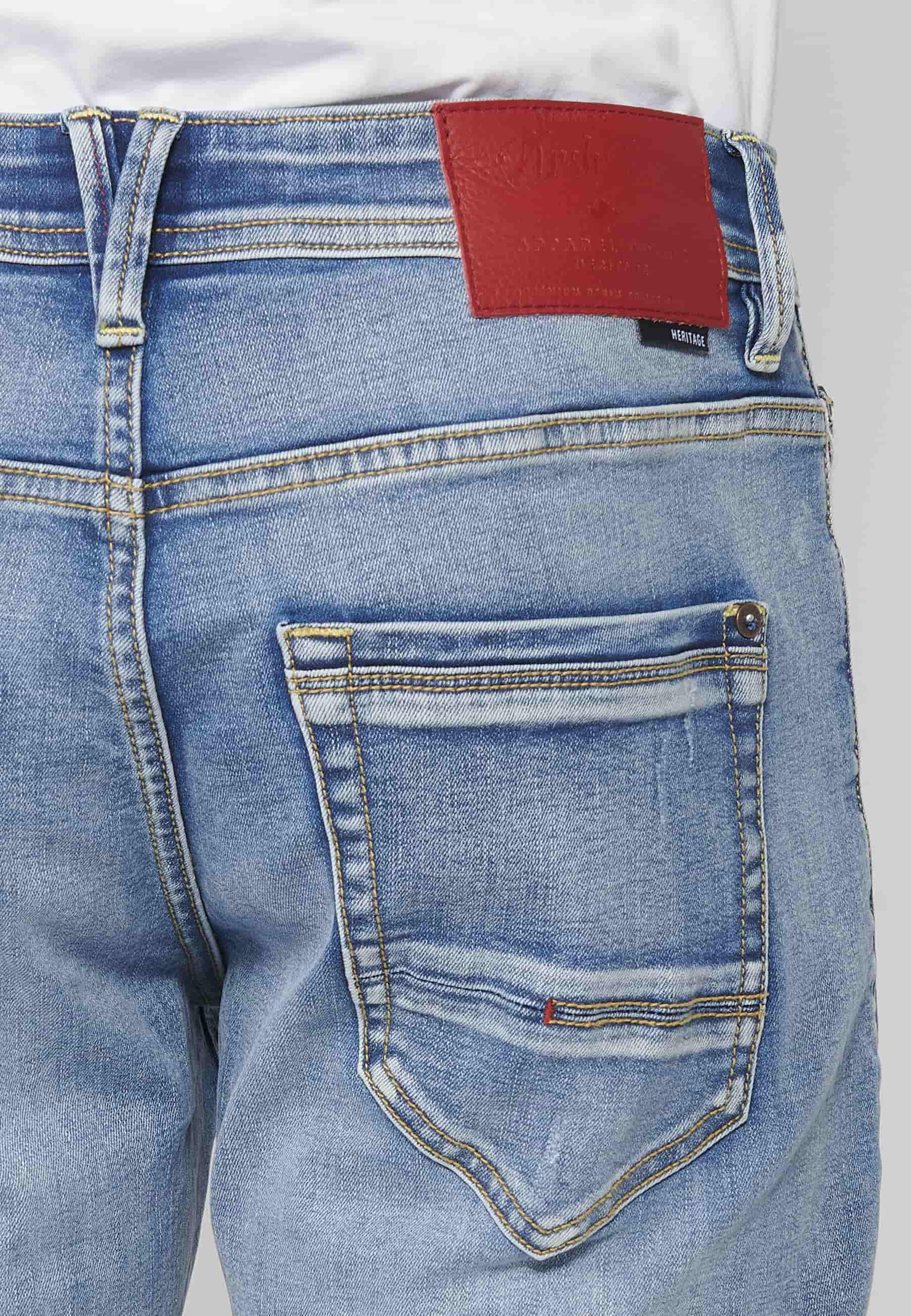 Pantalón Hombre Vaquero Azul Claro Regular Fit – Koroshi