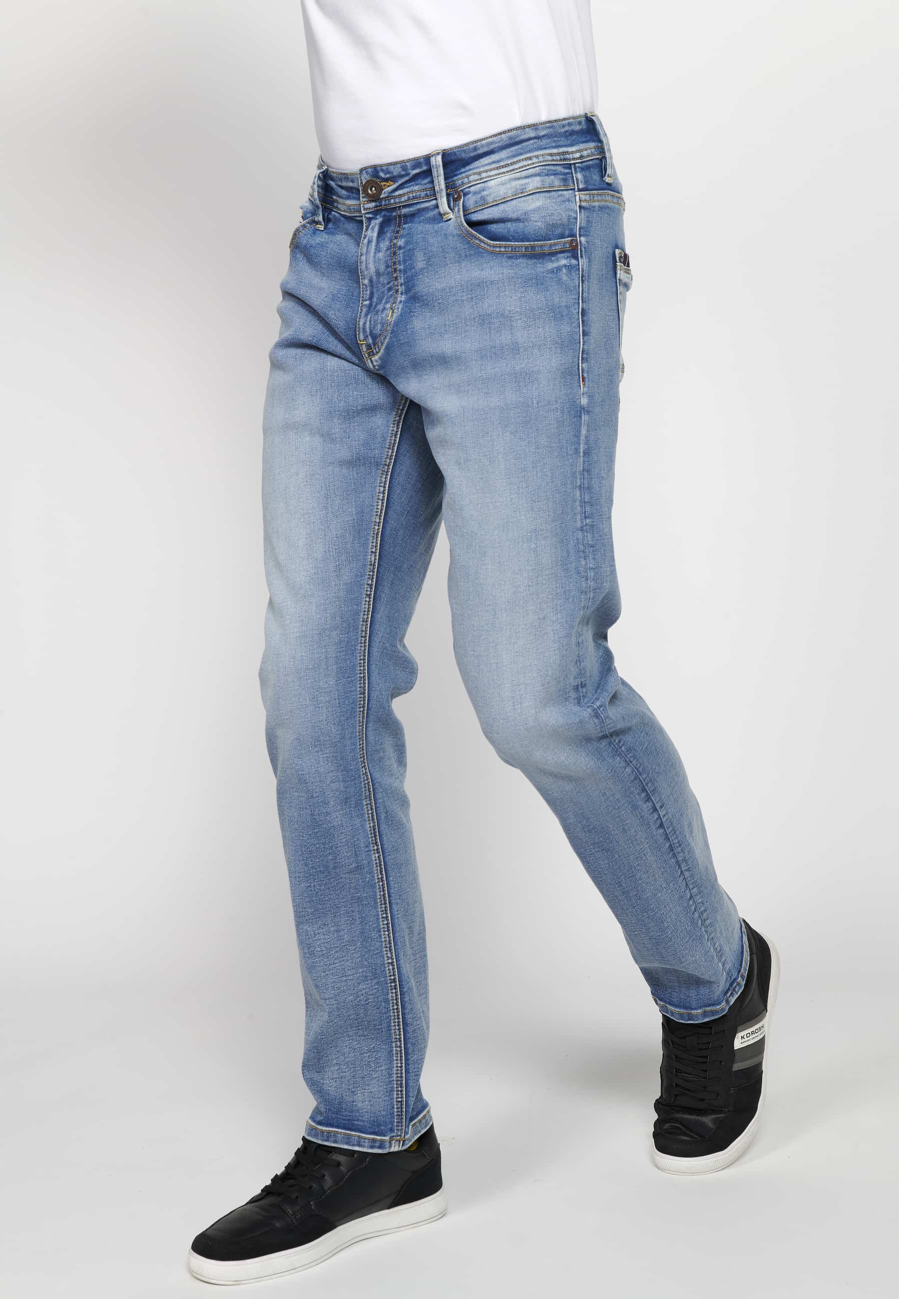 Pantalón Hombre Vaquero Azul Claro Regular Fit – Koroshi