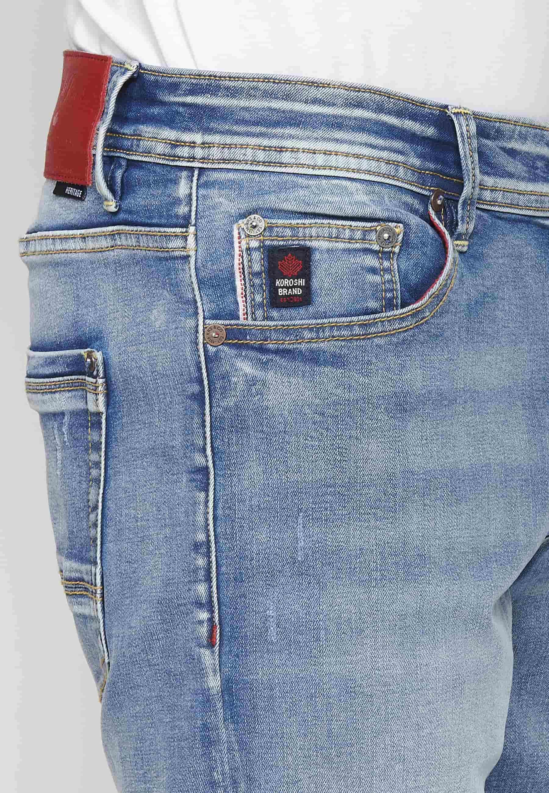 Pantalón Hombre Vaquero Azul Claro Regular Fit – Koroshi