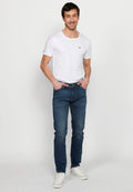 Pantalón Hombre Vaquero Azul Oscuro Regular Fit – Koroshi