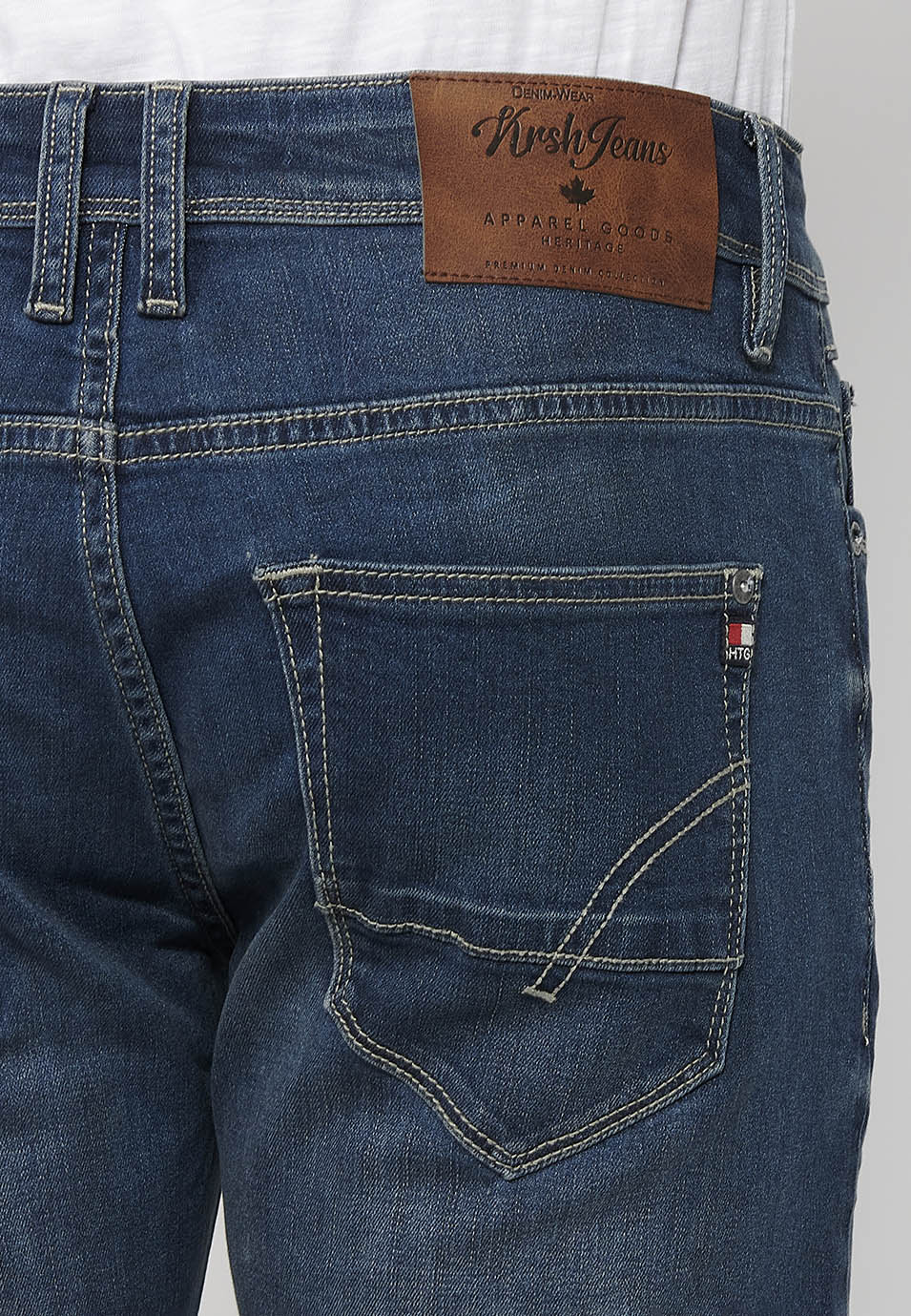 Pantalón Hombre Vaquero Azul Oscuro Regular Fit – Koroshi