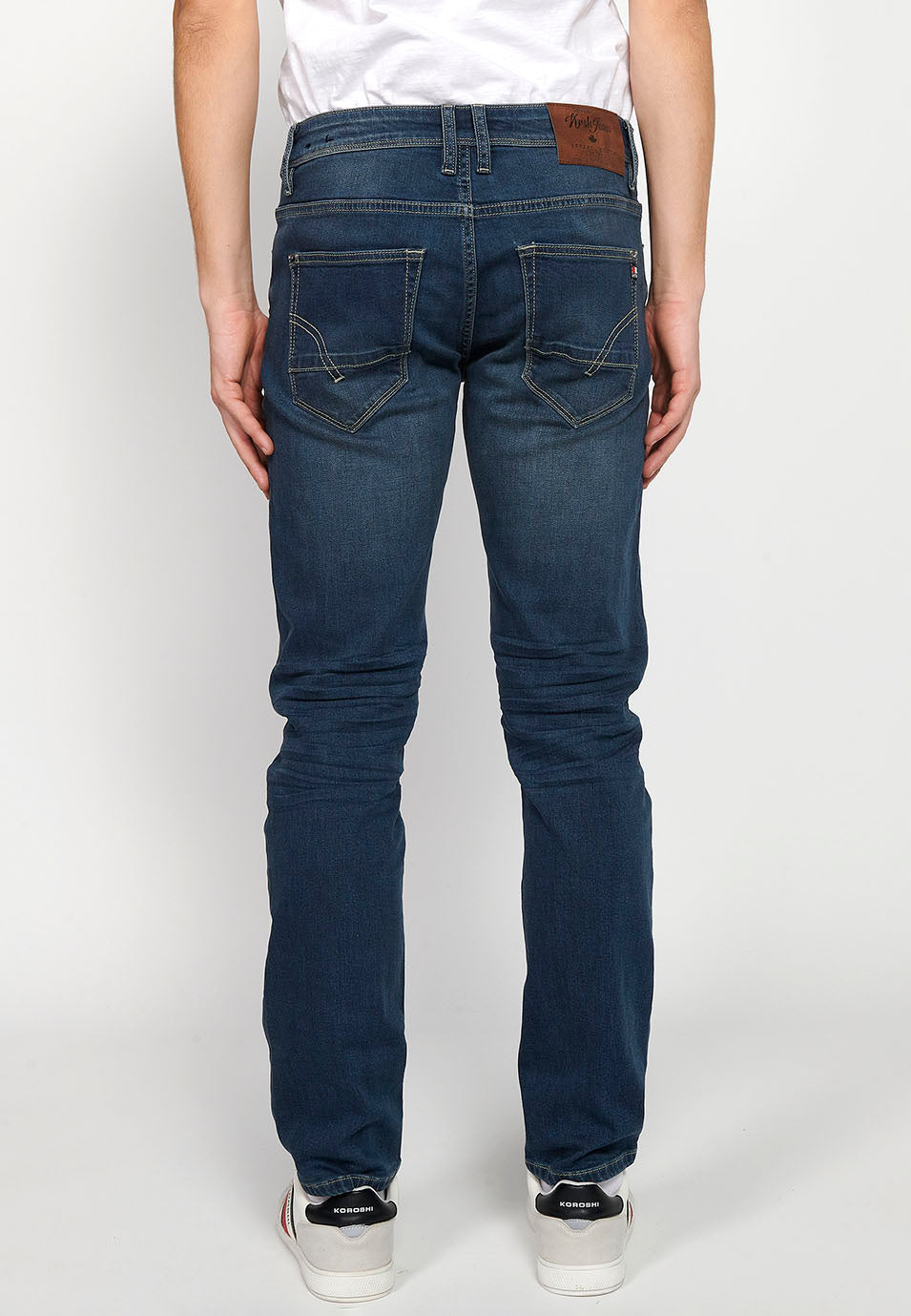 Pantalón Hombre Vaquero Azul Oscuro Regular Fit – Koroshi