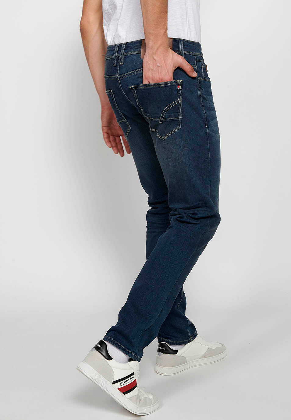 Pantalón Hombre Vaquero Azul Oscuro Regular Fit – Koroshi