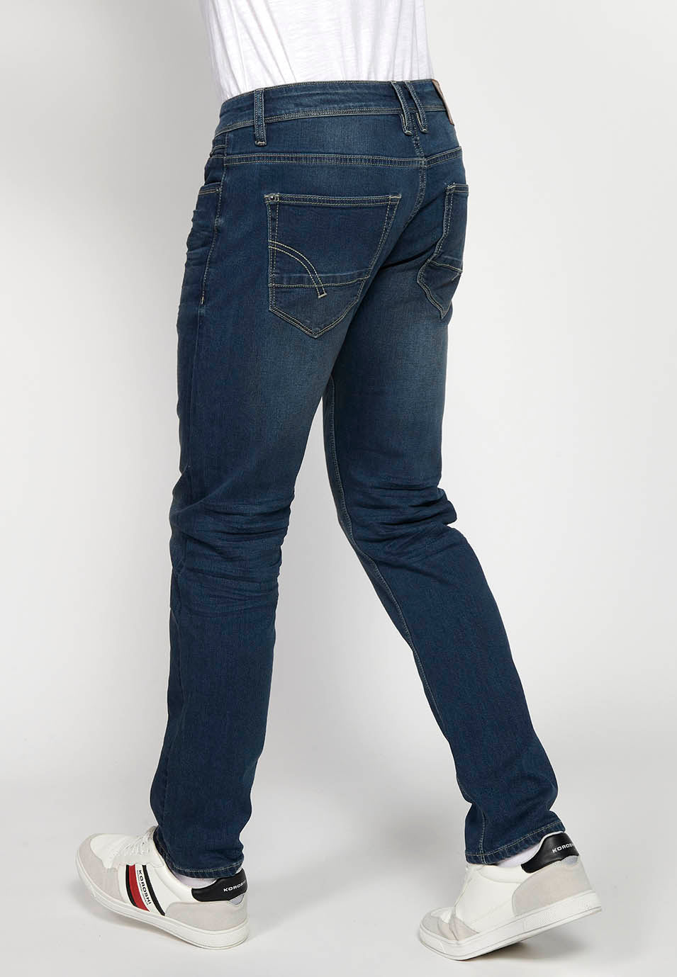 Pantalón Hombre Vaquero Azul Oscuro Regular Fit – Koroshi