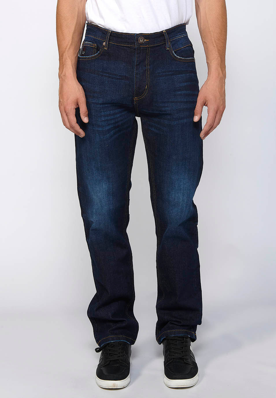 Pantalón Hombre Vaquero Azul Oscuro Comfort Fit – Koroshi 2411PT73