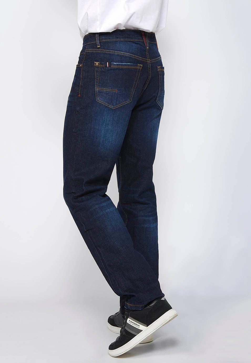 Pantalón Hombre Vaquero Azul Oscuro Comfort Fit – Koroshi 2411PT73