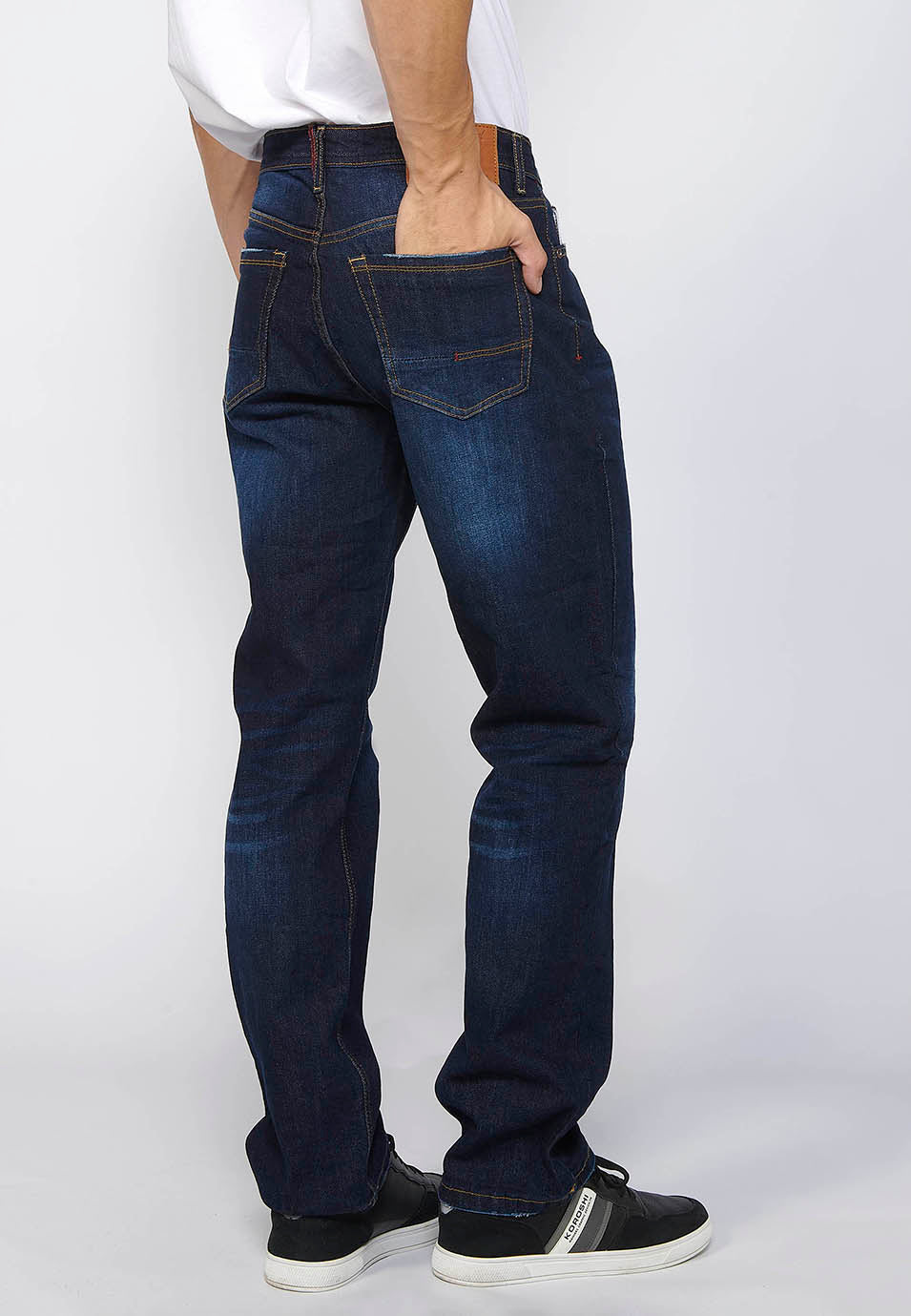Pantalón Hombre Vaquero Azul Oscuro Comfort Fit – Koroshi 2411PT73