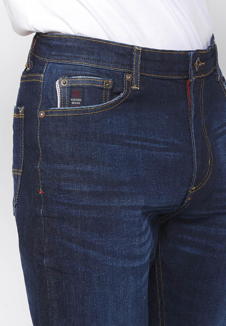 Pantalón Hombre Vaquero Azul Oscuro Comfort Fit – Koroshi 2411PT73