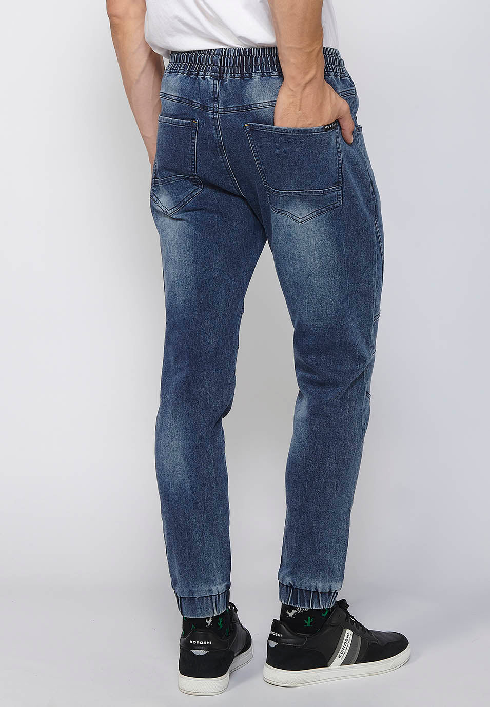 Pantalón Hombre Jogger Vaquero Slim Fit Puños Elásticos – Koroshi 2411PT85