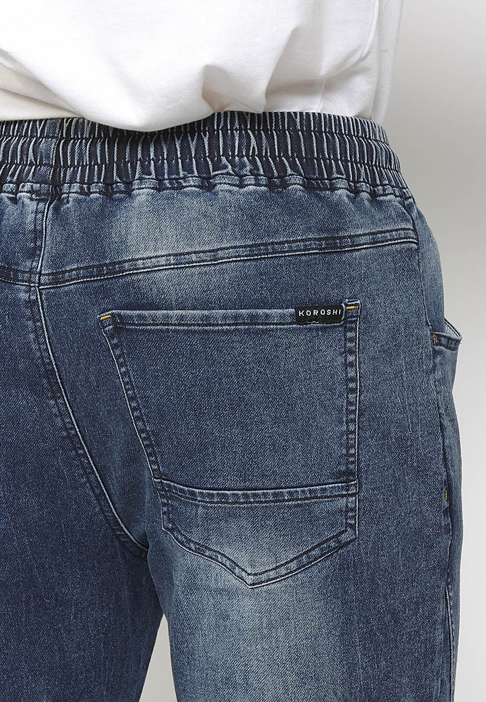 Pantalón Hombre Jogger Vaquero Slim Fit Puños Elásticos – Koroshi 2411PT85