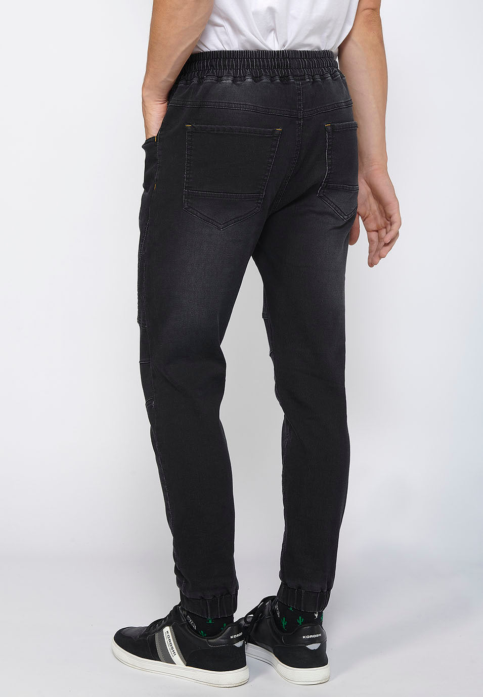 Pantalón Hombre Jogger Vaquero Slim Fit Puños Elásticos – Koroshi 2411PT85