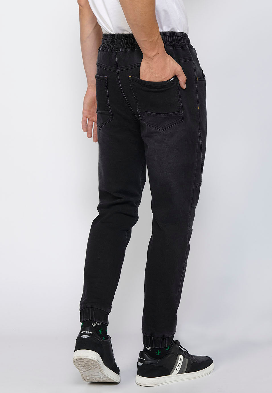Pantalón Hombre Jogger Vaquero Slim Fit Puños Elásticos – Koroshi 2411PT85