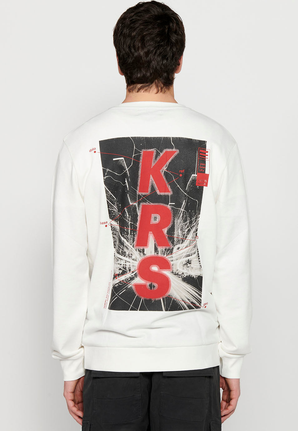 Sudadera Hombre con cuello redondo – Koroshi Blanco