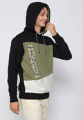 Sudadera Hombre con capucha y diseño color-block – Koroshi Kaki