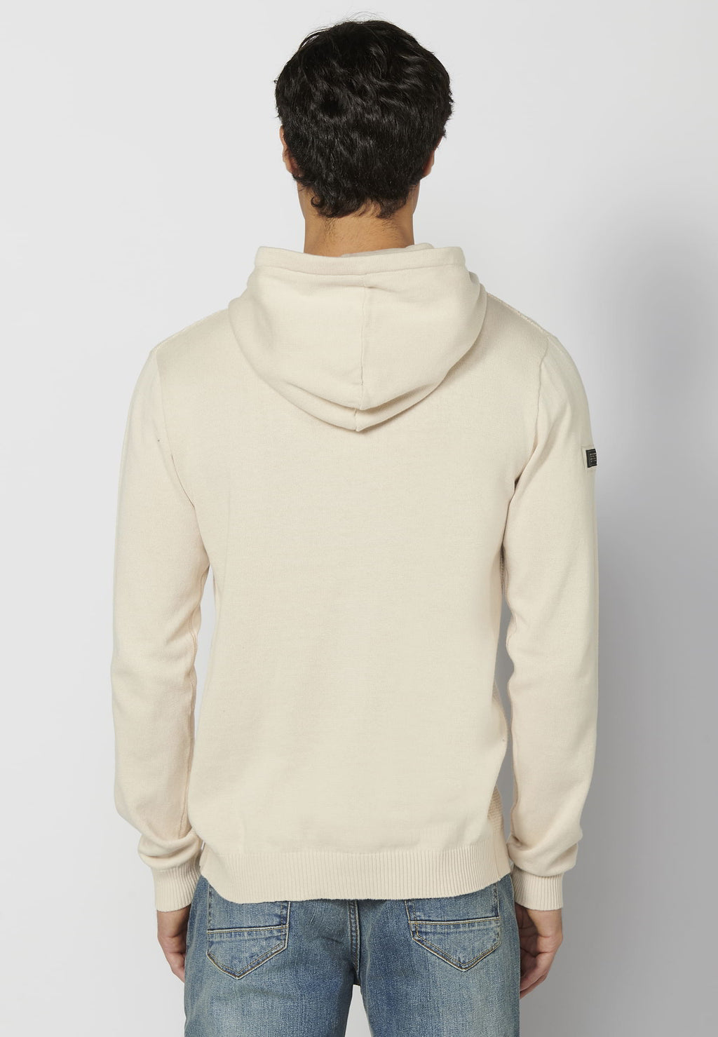 Jersey Hombre Capucha Punto Texturizado – Koroshi Crudo