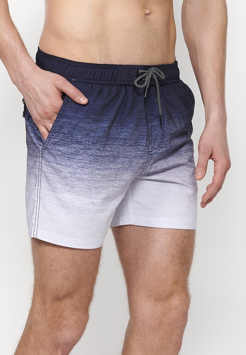 Bañador Hombre corto estampado degradado con cordón – Koroshi 2411WA12