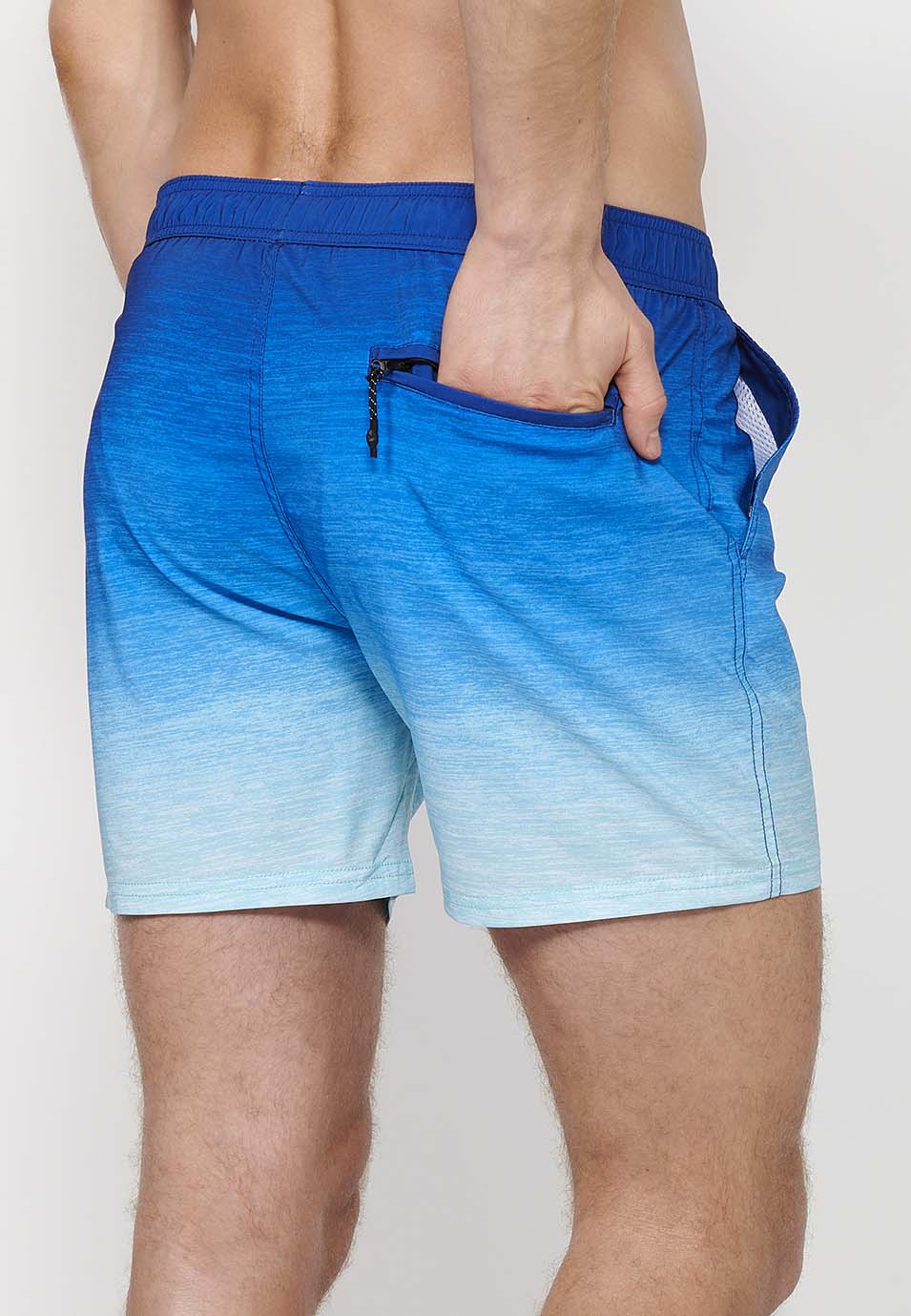Bañador Hombre corto estampado degradado con cordón – Koroshi 2411WA12