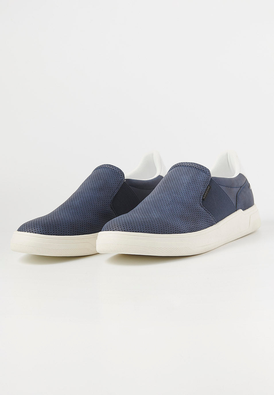 Zapatillas Hombre Slip-On Sneaker Piel Sintética Navy – Koroshi