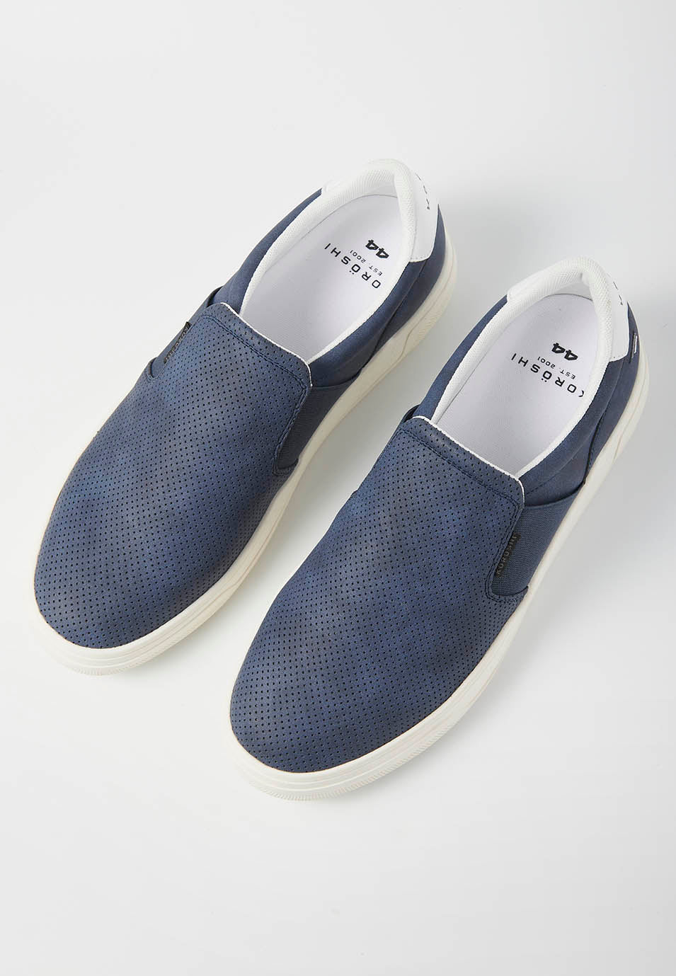Zapatillas Hombre Slip-On Sneaker Piel Sintética Navy – Koroshi