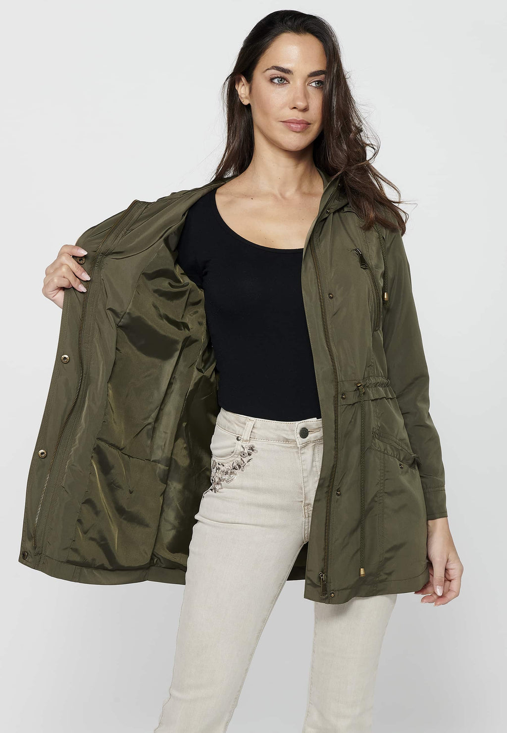 Parka de mujer con capucha – Koroshi 2412JA69