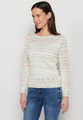 Jersey punto tricot jaspeado mujer