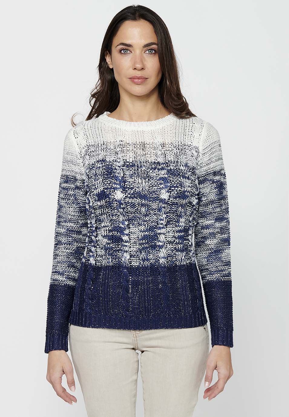 Jersey punto tricot rayas degradadas mujer