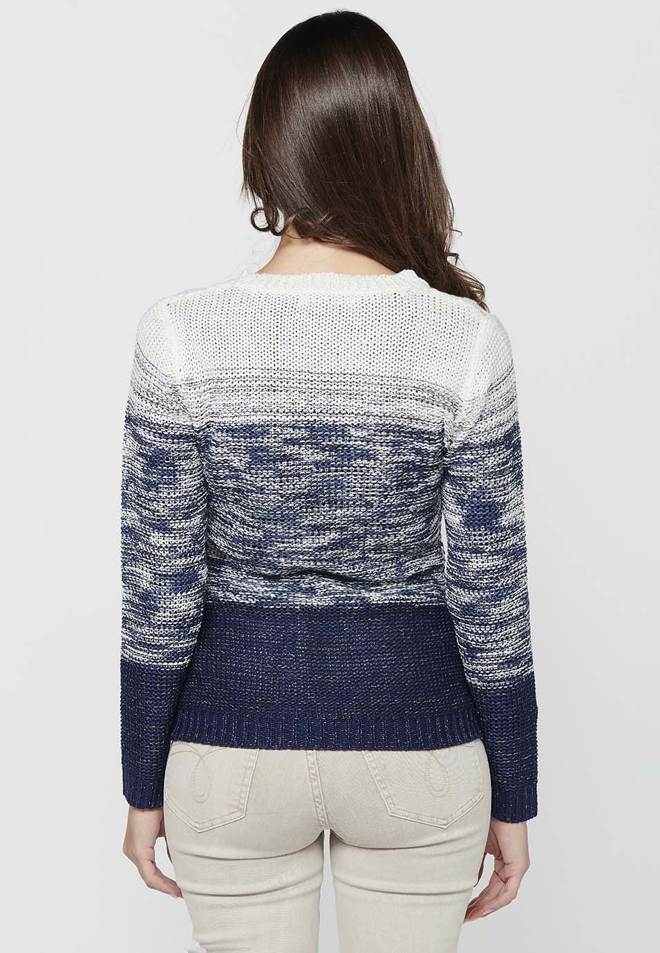 Jersey punto tricot rayas degradadas mujer