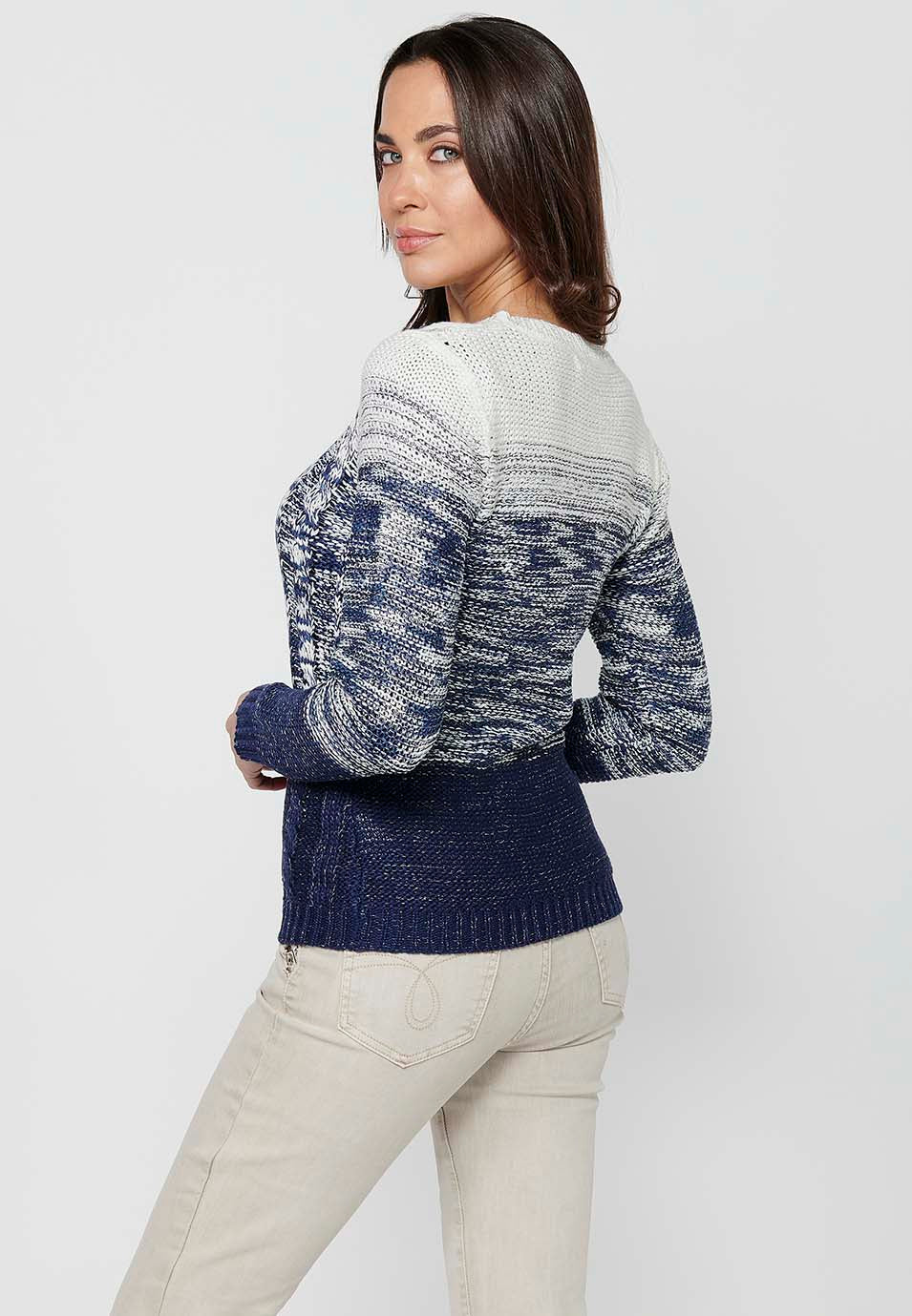 Jersey punto tricot rayas degradadas mujer