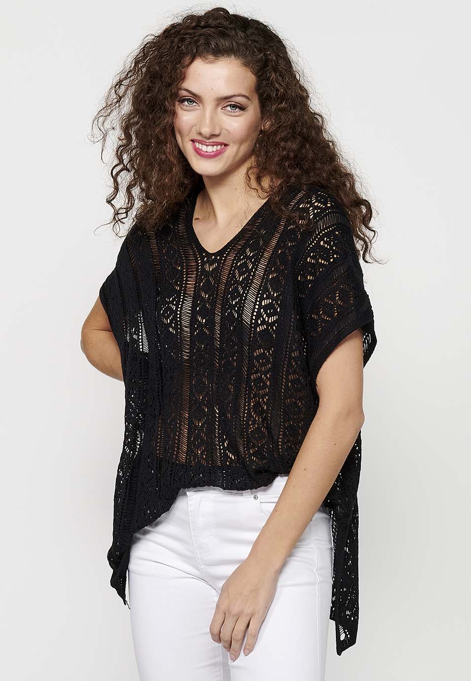Jersey punto tricot holgado mujer