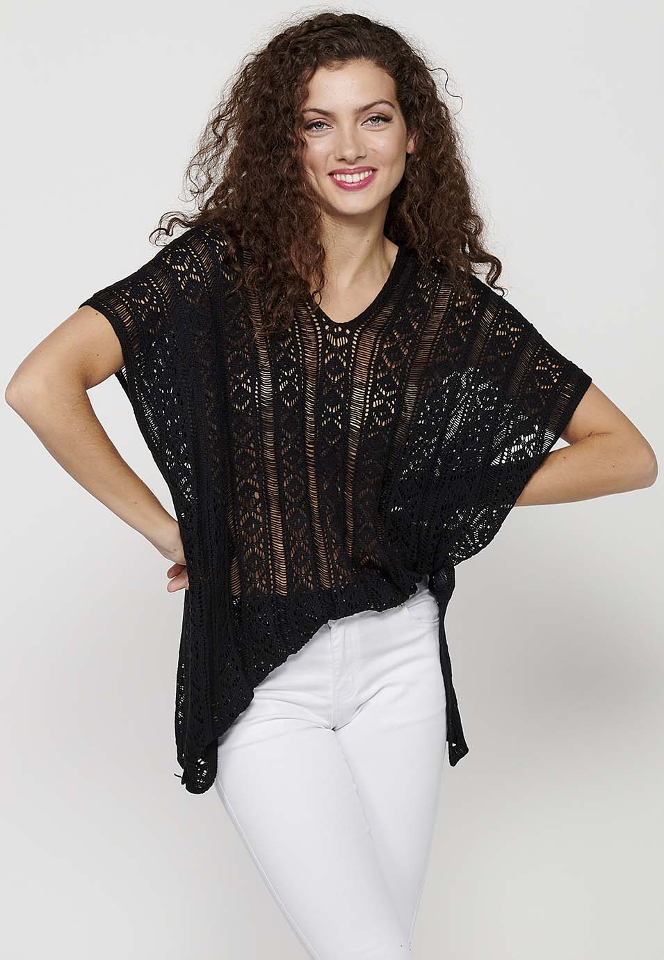 Jersey punto tricot holgado mujer