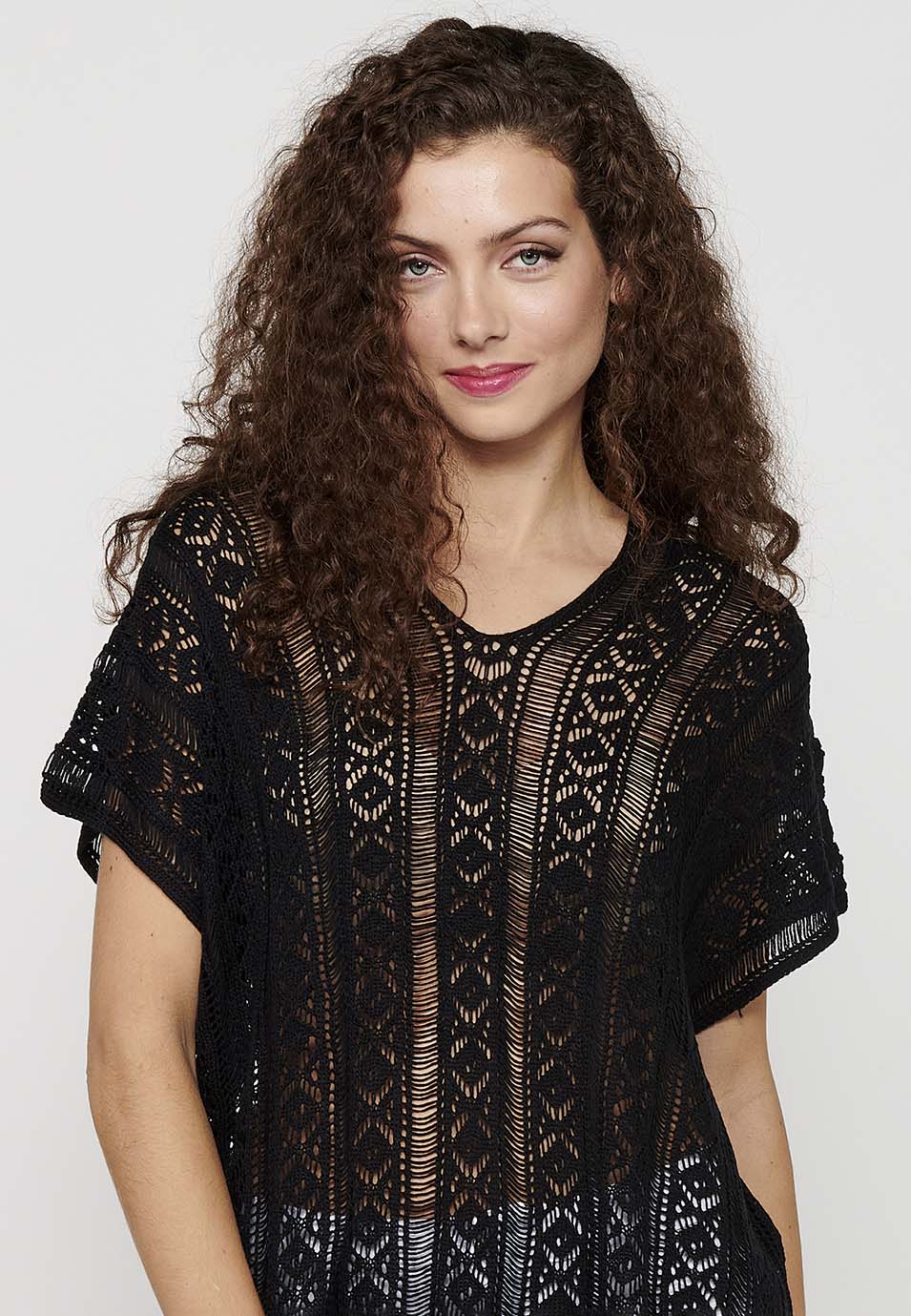 Jersey punto tricot holgado mujer