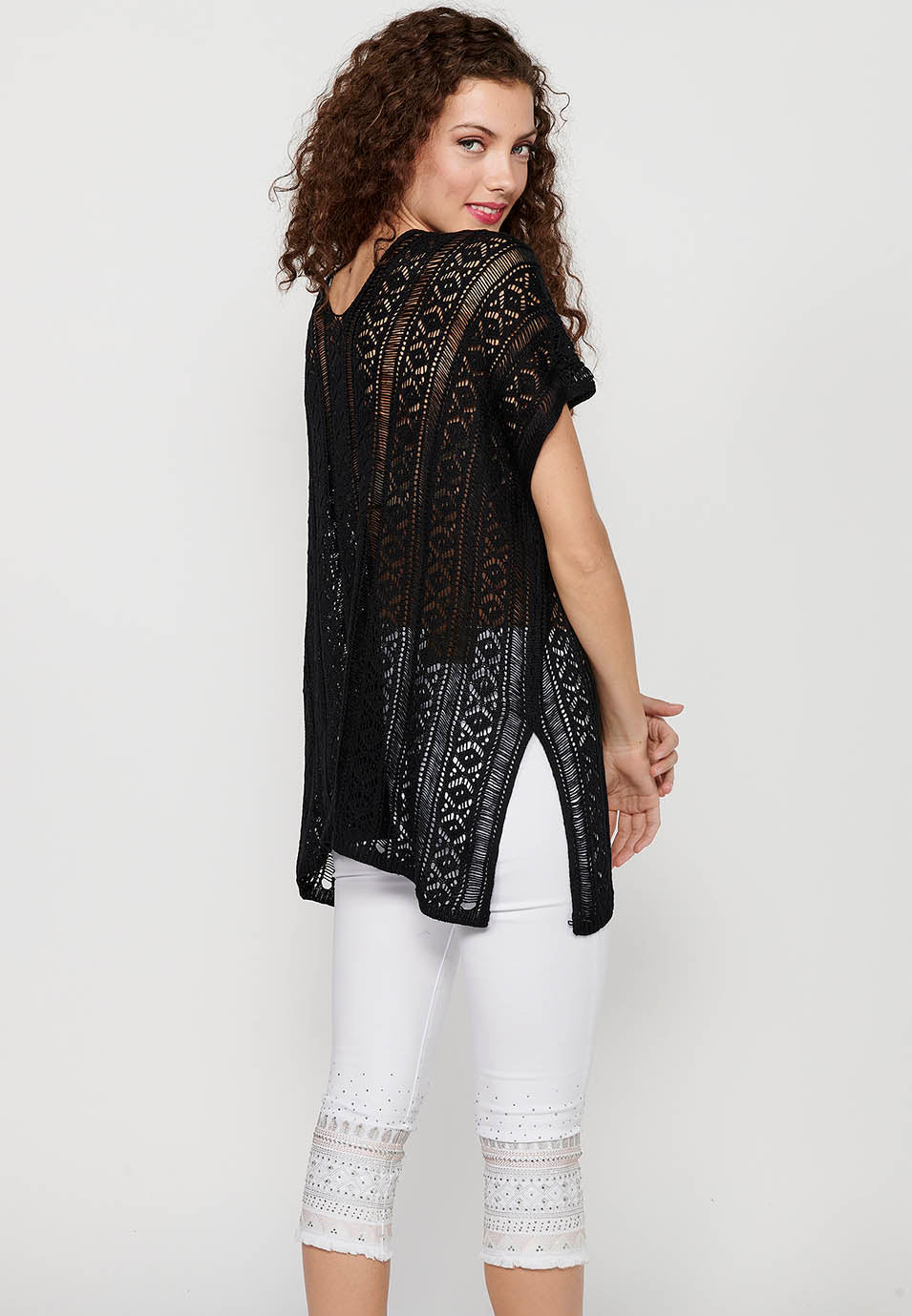 Jersey punto tricot holgado mujer