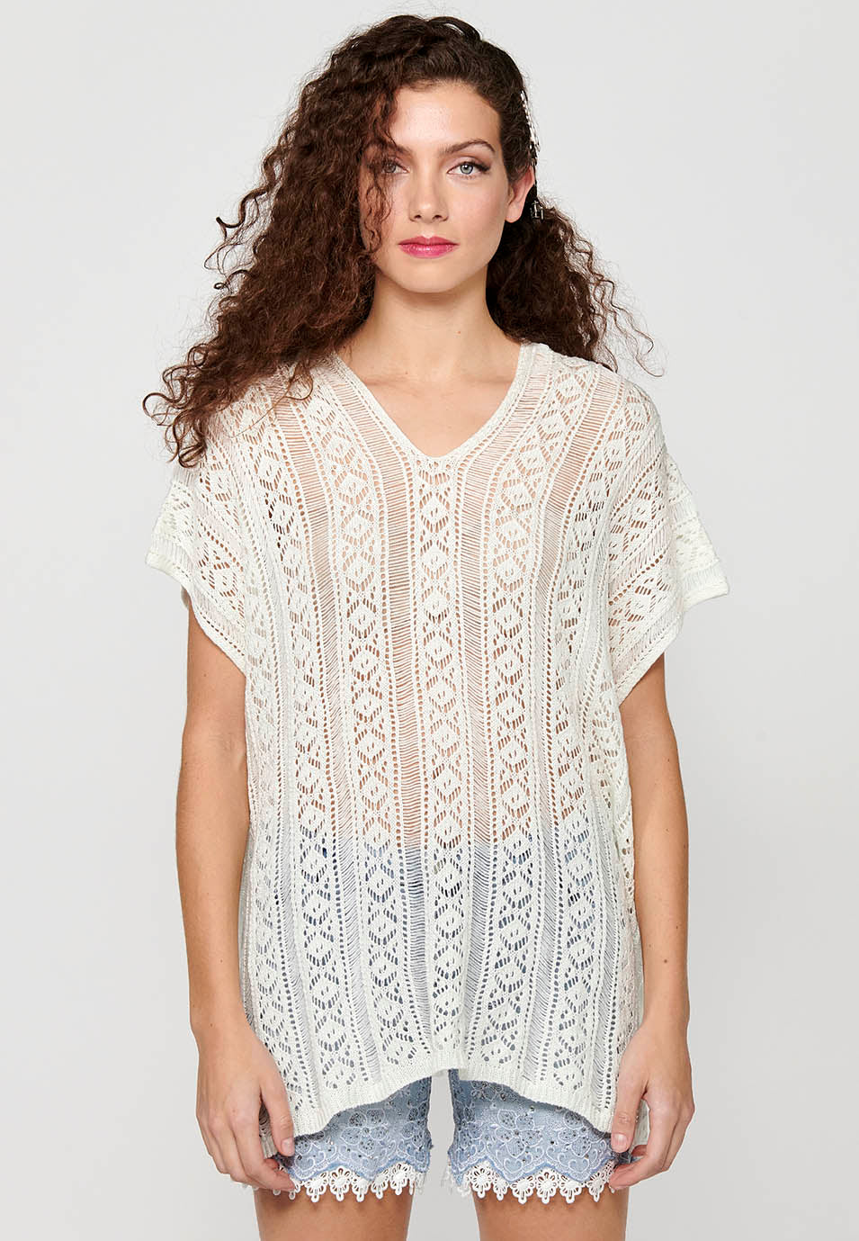 Jersey punto tricot holgado mujer