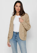 Chaqueta de punto con mangas holgadas para mujer | moda actual
