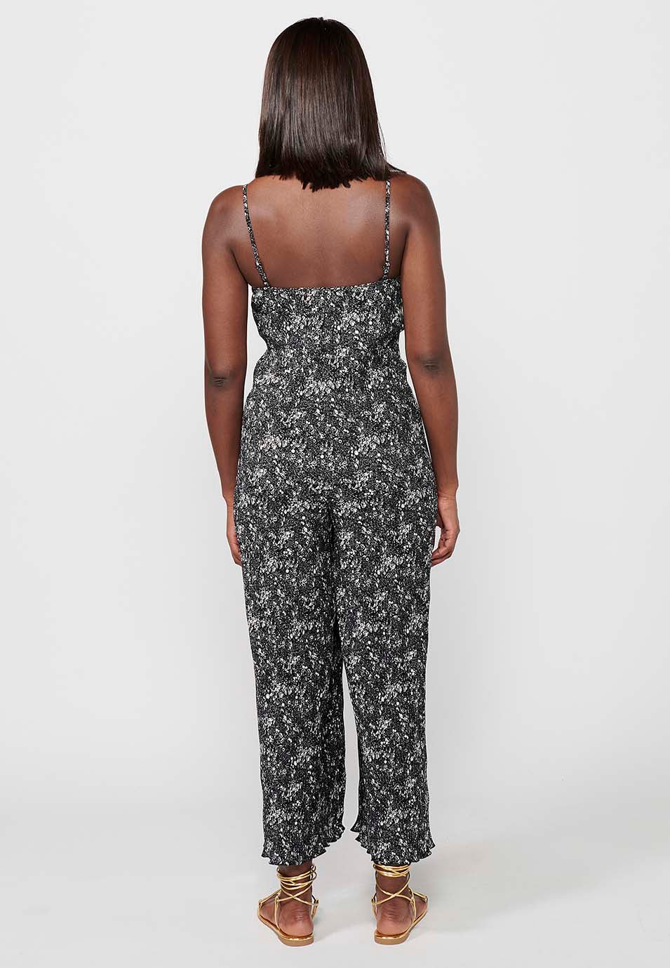 Jumpsuit holgado con estampado floral para mujer | moda actual