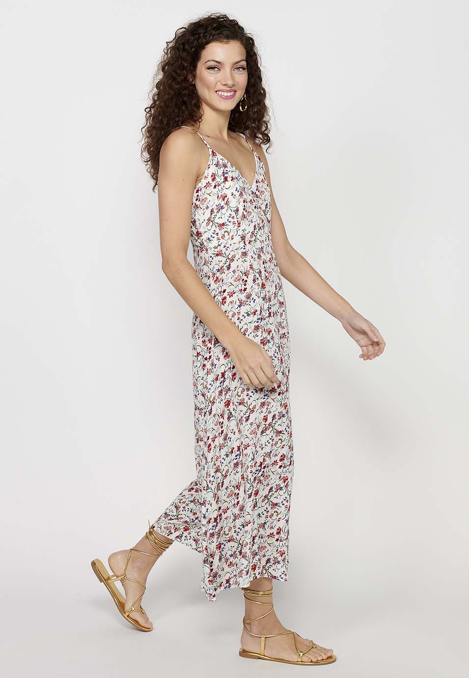 Vestido de tirantes ajustables con abertura lateral y cierre trasero con cremallera para mujer | moda actual