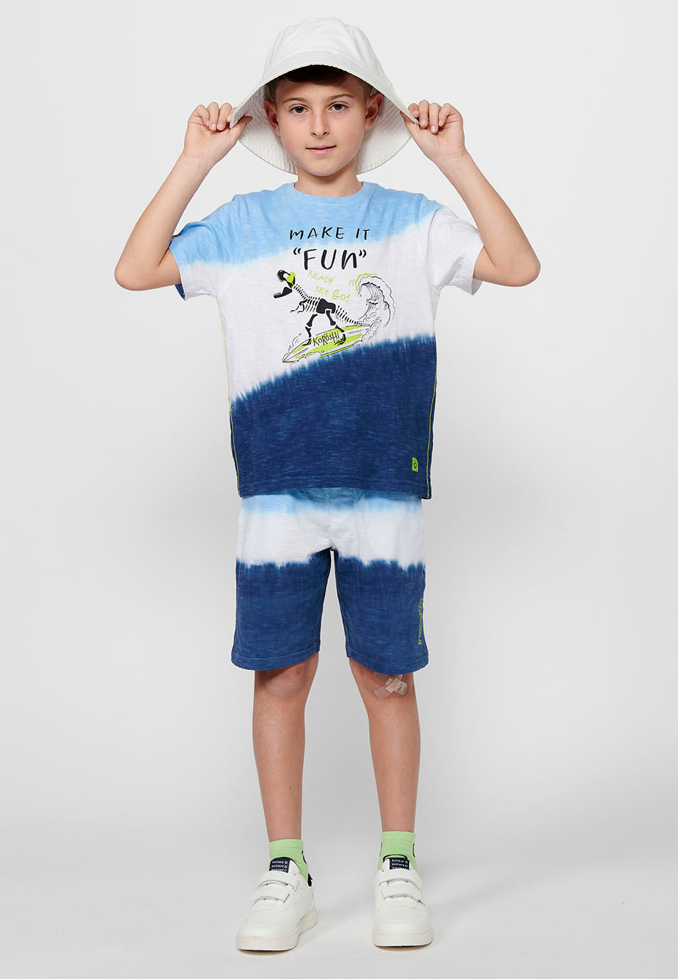 Camiseta Niño Manga Corta Surfera – Koroshi Azul