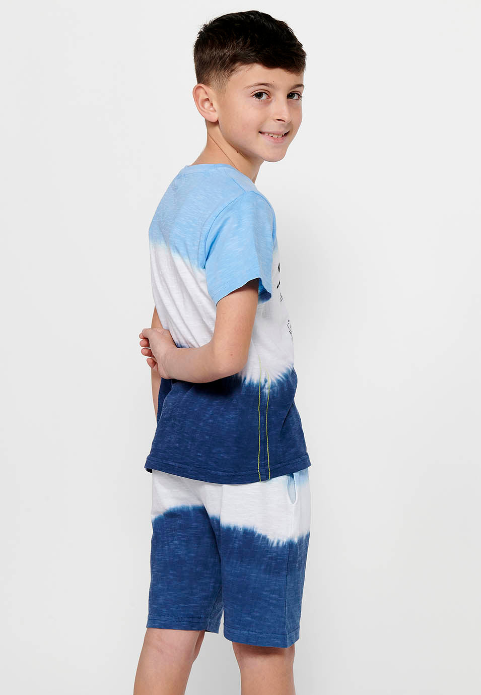 Camiseta Niño Manga Corta Surfera – Koroshi Azul
