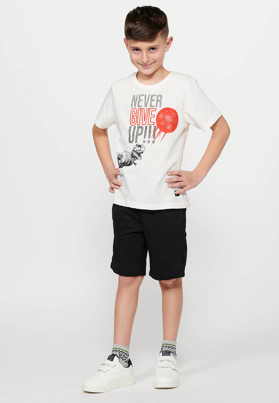 Camiseta Niño Manga Corta Dinosaurio – Koroshi Crudo