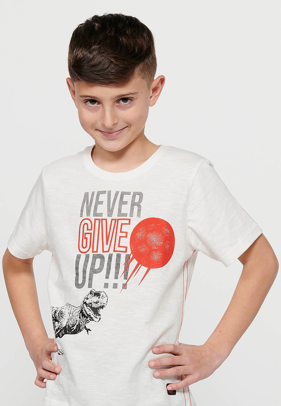 Camiseta Niño Manga Corta Dinosaurio – Koroshi Crudo