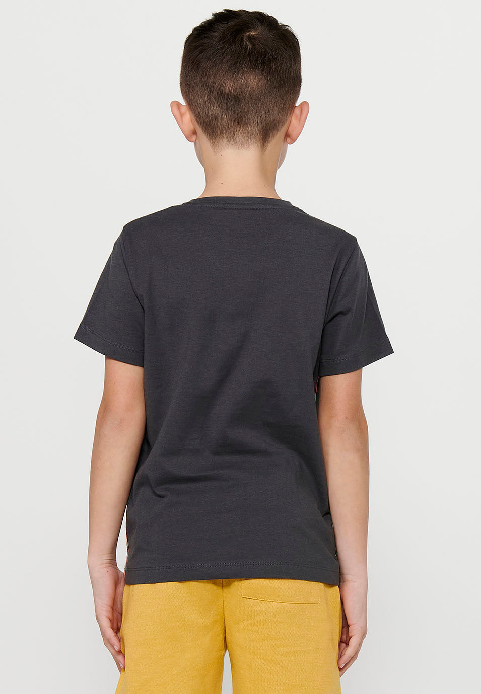 Camiseta Niño Manga Corta Calavera – Koroshi Gris