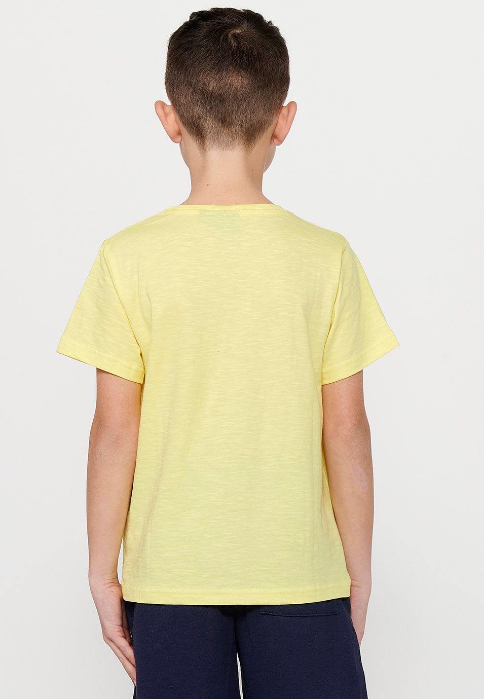 Camiseta Niño Manga Corta Surf Playa – Koroshi Amarillo