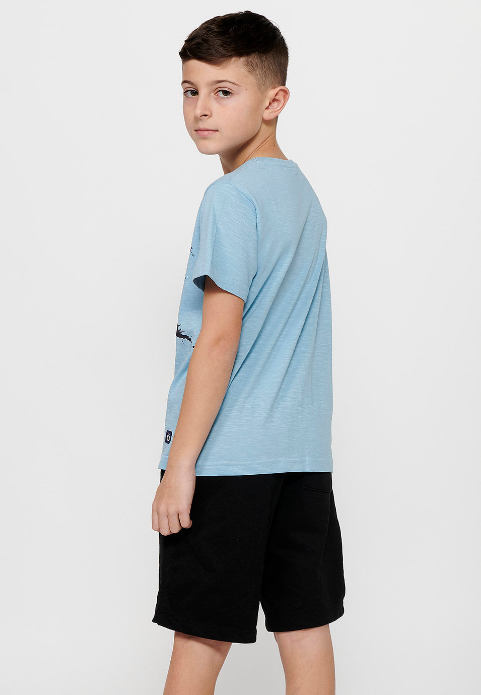 Camiseta Niño Manga Corta Monster Truck – Koroshi Azul Celeste