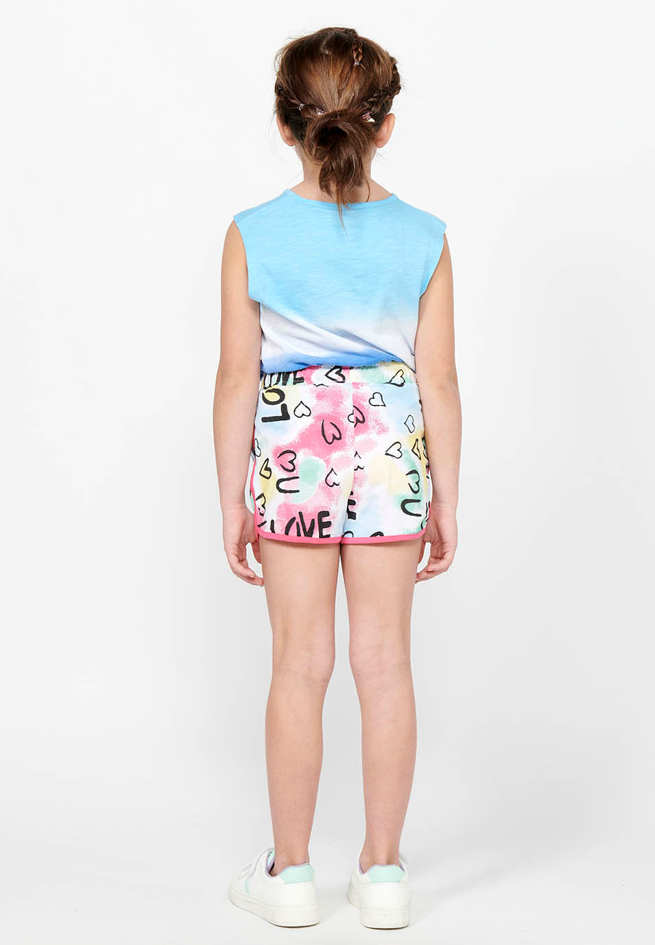Pantalón Corto Niña Cintura Engomada – Koroshi Multicolor