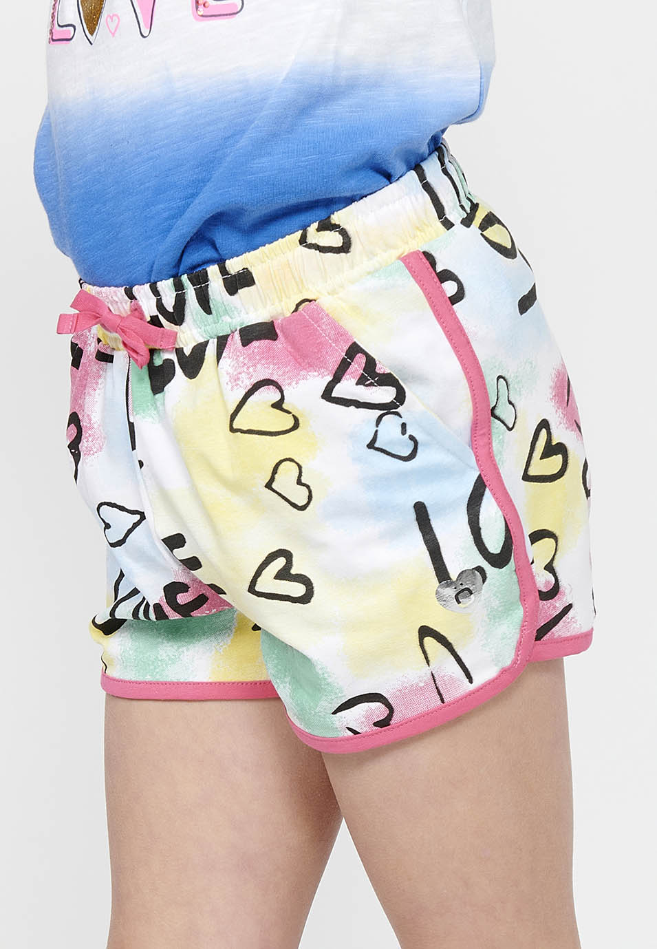 Pantalón Corto Niña Cintura Engomada – Koroshi Multicolor