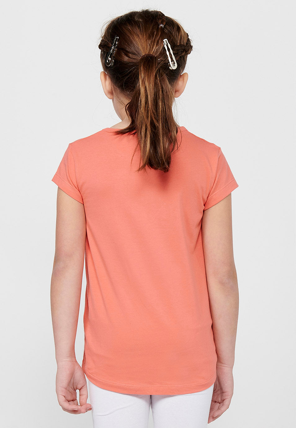 Camiseta Niña Manga Corta Estampado Fresa – Koroshi Coral