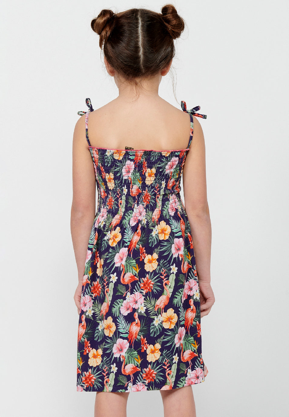 Vestido Niña Tirantes Estampado Floral – Koroshi Multicolor