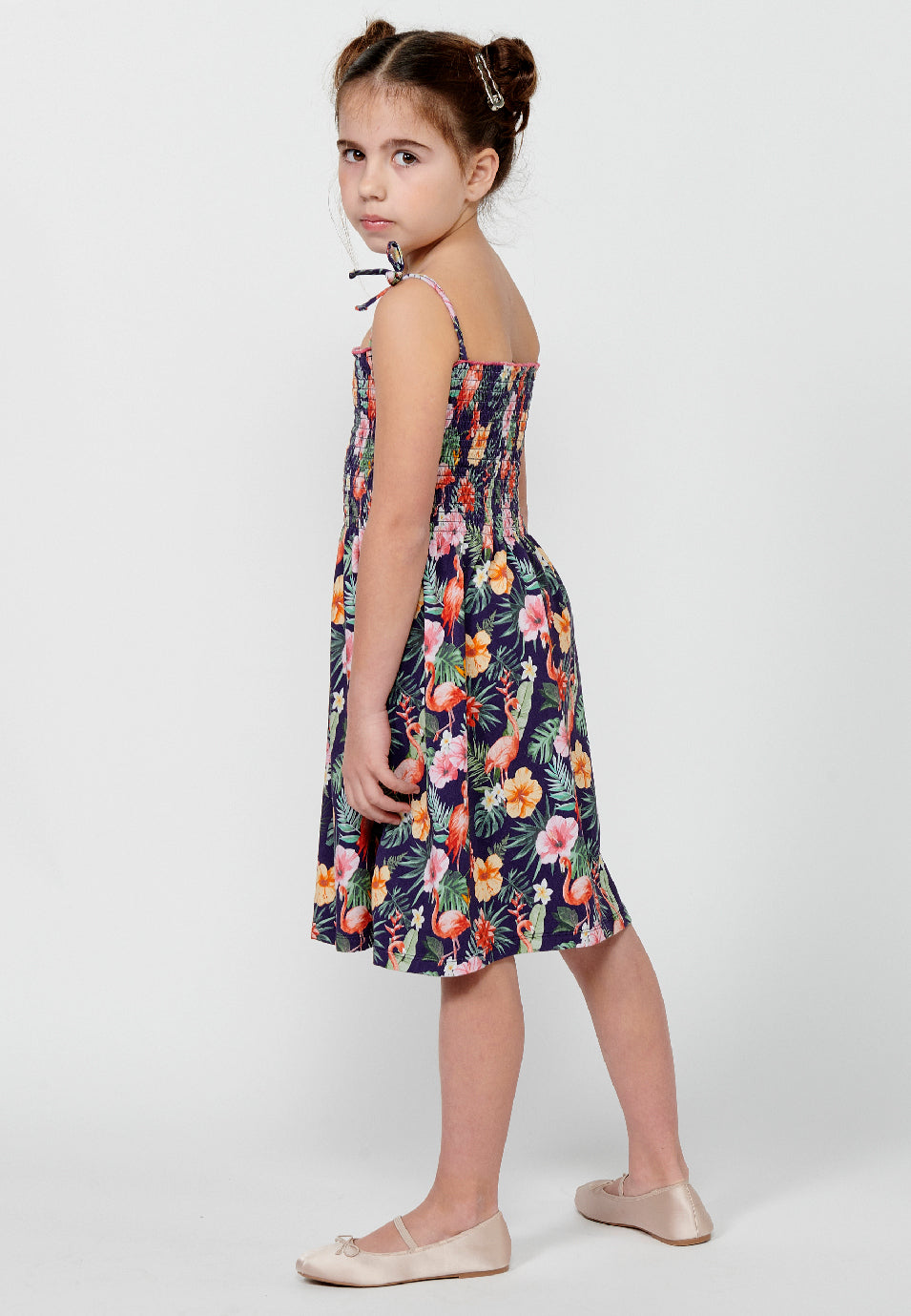 Vestido Niña Tirantes Estampado Floral – Koroshi Multicolor